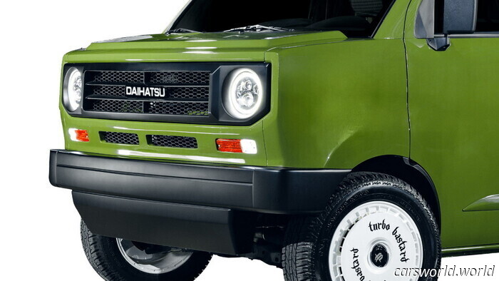 Esta furgoneta Daihatsu con forma de caja cree que es un Land Cruiser bebé | Carscoops